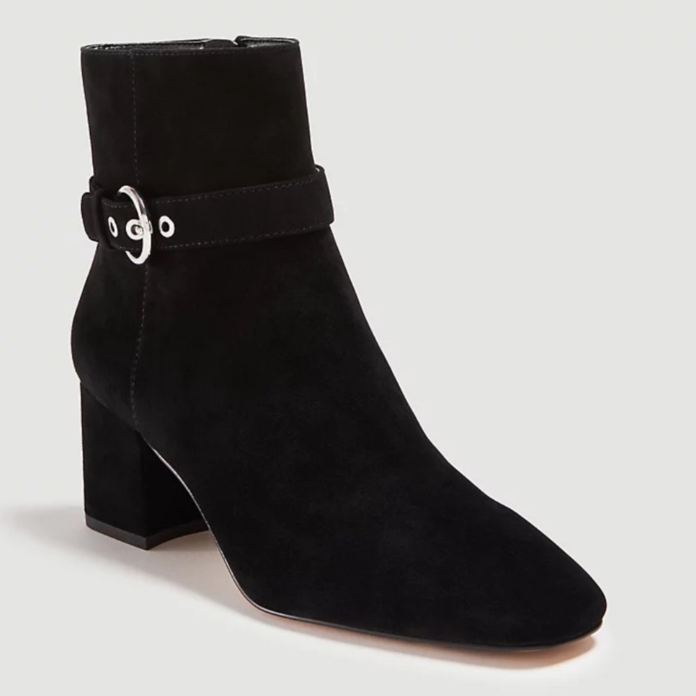 NWOT Ann Taylor Breanna Suede Block Heeled Bootie Size 9